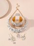 Ensembles de Bijoux Femmes Bloc de Couleur Toutes Les Saisons Élégant Mariage Avec Faux Diamant Cristal Ensembles