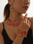Ensembles de Bijoux Femmes Bloc de Couleur Toutes Les Saisons Élégant Mariage Avec Faux Diamant Cristal Ensembles