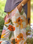 Pantalons Femmes Décontracté Floral Printemps / Automne Aucune élasticité Quotidien Ample Droit Régulier Couture de poche
