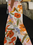 Pantalons Décontracté Floral Printemps / Automne Quotidien Ample Taille Moyenne Pantalons Harem Long Droit pour Femmes