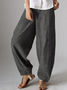 Pantalons Décontracté Plain Printemps / Automne Coton Aucune élasticité Quotidien Ample Long Poche Couture pour Femmes