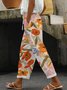 Pantalons Décontracté Floral Printemps / Automne Quotidien Ample Taille Moyenne Pantalons Harem Long Droit pour Femmes