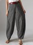 Pantalons Décontracté Plain Printemps / Automne Coton Aucune élasticité Quotidien Ample Long Poche Couture pour Femmes