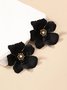 Boucles d'Oreilles Floral Toutes Les Saisons Élégant Quotidien Perle Métal Goujon pour Femmes