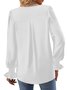 Chemises Décontracté Plain Printemps / Automne Polyester Léger Aucune élasticité Ample Manche Évasée Droit pour Femmes