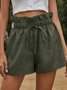 Pantalons Décontracté Plain Été Taille Haute Quotidien Ample Pantalons à Jambe Large Droit Régulier pour Femmes