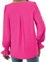 Chemises Décontracté Plain Printemps / Automne Polyester Léger Aucune élasticité Ample Manche Évasée Droit pour Femmes
