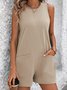 Combinaisons Femmes Décontracté Plain Été Viscose Naturel Aucune élasticité Coupe Régulière Droit Poche Couture