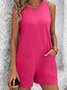 Combinaisons Femmes Décontracté Plain Été Viscose Naturel Aucune élasticité Coupe Régulière Droit Poche Couture
