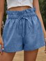 Pantalons Décontracté Plain Été Taille Haute Quotidien Ample Pantalons à Jambe Large Droit Régulier pour Femmes