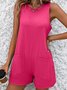 Combinaisons Femmes Décontracté Plain Été Viscose Naturel Aucune élasticité Coupe Régulière Droit Poche Couture