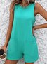 Combinaisons Femmes Décontracté Plain Été Viscose Naturel Aucune élasticité Coupe Régulière Droit Poche Couture