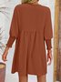 Femmes Plain Noir Col Rond Confortable Court Robe Décontracté