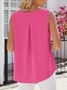 Top Débardeur Tops Décontracté Plain Été Polyester Micro-élasticité Quotidien Coupe Régulière Sans Manches Col Rond pour Femmes