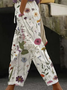 Pantalons Décontracté Floral Printemps / Automne Naturel Aucune élasticité Quotidien Ample Pantalons Harem Régulier pour Femmes