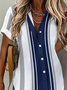 Blouses Décontracté Floral Été Aucune élasticité Quotidien Régulier Droit Régulier Col de Chemise pour Femmes