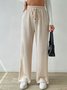 Pantalons Décontracté Plain Printemps / Automne Aucune élasticité Quotidien Taille Moyenne Pantalon droit Long Régulier pour Femmes