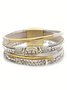 Bracelets Décontracté Plain Toutes Les Saisons Quotidien Cuir Bracelet pour Femmes