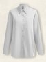 Blouses Décontracté Plain Printemps / Automne Aucune élasticité Vacances Manches Longues Régulier Régulier Col de Chemise pour Femmes