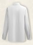 Blouses Décontracté Plain Printemps / Automne Aucune élasticité Vacances Manches Longues Régulier Régulier Col de Chemise pour Femmes