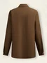 Blouses Décontracté Plain Printemps / Automne Aucune élasticité Vacances Manches Longues Régulier Régulier Col de Chemise pour Femmes
