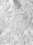 Chemises Femmes Décontracté Plain Printemps / Automne Polyester Col Carré Aucune élasticité Dentelle Manches Longues Régulier