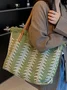 Sacs à Bandoulière Femmes Géométrique Décontracté Toutes Les Saisons Tressé Quotidien Classique Sac à Dos Toile