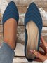 Chaussures à Tige Basse Décontracté Plain Toutes Les Saisons Quotidien à Bout Pointu Tissu de Maille Caoutchouc à Enfiler Chaussures à Tige Basse pour Femmes