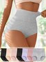 Culottes Femmes Décontracté Plain Toutes Les Saisons Coton à Haute Élasticité Quotidien Culottes Standard Régulier