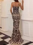 Femmes Plain Rouge à Bretelles Confortable Robe Maxi Sexy