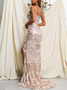 Femmes Plain Rouge à Bretelles Confortable Robe Maxi Sexy