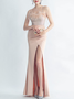 Femmes Plain Blanc à Bretelles Confortable Robe Maxi Sexy
