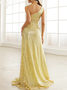 Femmes Plain Jaune Asymétrique Confortable Robe Maxi Sexy