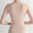 Femmes Plain Abricot Une Épaule Dénudée Confortable Robe Maxi Sexy