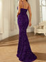 Femmes Plain Or Col V Confortable Robe Maxi Sexy