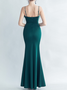 Femmes Plain Blanc à Bretelles Confortable Robe Maxi Sexy