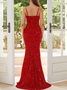 Femmes Plain Or Col V Confortable Robe Maxi Sexy