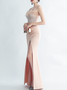 Femmes Plain Blanc à Bretelles Confortable Robe Maxi Sexy