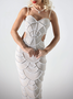 Femmes Plain Blanc Col V Confortable Robe Maxi Sexy