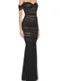 Femmes Plain Noir Sans Bretelles Confortable Robe Maxi Sexy