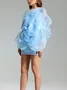 Femmes Plain Blanc Sans Bretelles Confortable Mini Robe Sexy