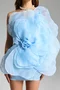 Femmes Plain Blanc Sans Bretelles Confortable Mini Robe Sexy