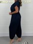 Combinaisons Femmes Décontracté Plain Été Naturel Quotidien Coupe Régulière Pantalon à la cheville Régulier Poche Couture