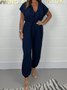 Combinaisons Femmes Décontracté Plain Été Naturel Quotidien Coupe Régulière Pantalon à la cheville Régulier Poche Couture