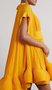 Femmes Plain Orange Col Rond Confortable Mini Robe Sexy