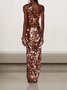 Femmes Plain Or Sans Bretelles Confortable Robe Maxi Sexy