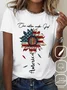 T-shirts Femmes Décontracté Été Le jour de l'indépendance (Drapeau) Manches Courtes Régulier Régulier Le jour de l'indépendance Élasticité moyenne Oui