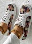 Chaussures de skate Décontracté Toutes Les Saisons Bloc de Couleur Quotidien à Enfiler à Talon Plat Bout Rond Toile Caoutchouc pour Femmes