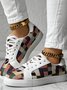 Chaussures de skate Décontracté Toutes Les Saisons Bloc de Couleur Quotidien à Enfiler à Talon Plat Bout Rond Toile Caoutchouc pour Femmes