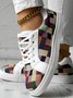 Chaussures de skate Décontracté Toutes Les Saisons Bloc de Couleur Quotidien à Enfiler à Talon Plat Bout Rond Toile Caoutchouc pour Femmes